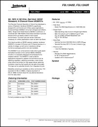 FSL13A0D datasheet: 9A, 100V, 0.180 Ohm, Rad Hard, SEGR Resistant, N-Channel Power MOSFETs FSL13A0D