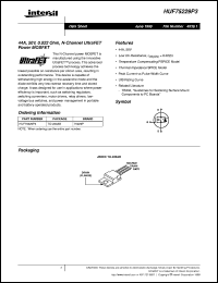 HUF75229P3 datasheet: 44A, 50V, 0.022 Ohm, N-Channel, UltraFET Power MOSFET HUF75229P3