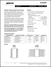 ACS32MS datasheet: Radiation Hardened Quad 2-Input OR Gate ACS32MS