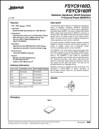 FSYC9160D datasheet: Radiation Hardened, SEGR Resistant P-Channel Power MOSFETs FSYC9160D