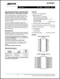 ACTS240T datasheet: High Reliability, Radiation Hardened Octal Buffer/Line Driver, Three-State, Inverting ACTS240T