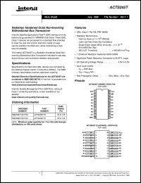 ACTS245T datasheet: Radiation Hardened Octal Non-Inverting Bidirectional Bus Transceiver ACTS245T