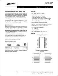 HCTS109T datasheet: Radiation Hardened Dual JK Flip Flop HCTS109T