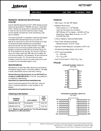 HCTS160T datasheet: Radiation Hardened Synchronous Counter HCTS160T