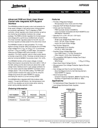 HIP6028 datasheet: Advanced PWM and Dual Linear Power Control with Integrated ACPI Support Interface HIP6028