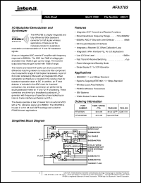 HFA3783 datasheet: I/Q Modulator/Demodulator and Synthesizer HFA3783