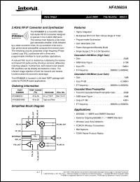 HFA3683A datasheet: 2.4GHz RF/IF Converter and Synthesizer HFA3683A