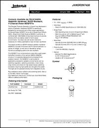 JANSR2N7438 datasheet: Formerly Available As FSL913A0R4, Radiation Hardened, SEGR Resistant, P-Channel Power MOSFETs JANSR2N7438