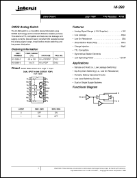 HI-390 datasheet: CMOS Analog Switch HI-390