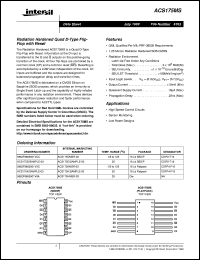 ACS175MS datasheet: Radiation Hardened Quad D-Type Flip-Flop with Reset ACS175MS