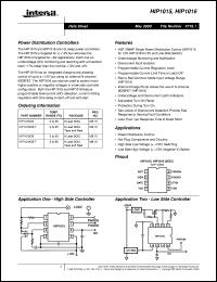HIP1016 datasheet: Power Distribution Controllers HIP1016