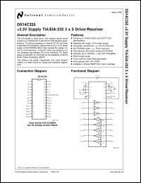 DS14C335MSAX datasheet: +3.3V Supply TIA/EIA - 232 3X5 Driver/Receiver DS14C335MSAX