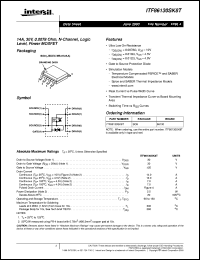 ITF86130SK8T datasheet: 14A, 30V, 0.0078 Ohm, N-Channel, Logic Level, Power MOSFET ITF86130SK8T
