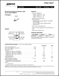 ITF86174SQT datasheet: 9A, 30V, 0.016 Ohm, P-Channel, Logic Level, Power MOSFET ITF86174SQT