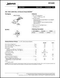 IRF540N datasheet: 33A, 100V, 0.040 Ohm, N-Channel Power MOSFET IRF540N