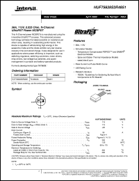 HUF75639S3R4851 datasheet: 56A, 115V, 0.025 Ohm, N-Channel UltraFET Power MOSFET HUF75639S3R4851
