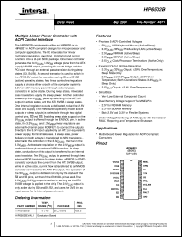 HIP6502B datasheet: Multiple Linear Power Controller with ACPI Control Interface HIP6502B