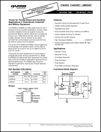 CA555C datasheet: Timers for Timing Delays and Oscillator Applications in Commercial, Industrial and Military Equipment CA555C