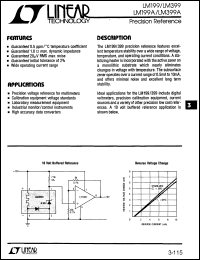 LM399 datasheet: Precision Reference LM399