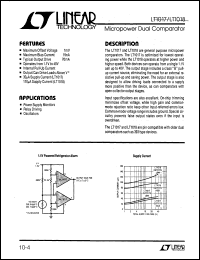 LT1018 datasheet: Micropower Dual Comparator LT1018