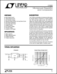 LT1020 datasheet: Micropower Regulator and Comparator LT1020