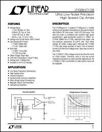 LT1028 datasheet: Ultra Low Noise Precision High Speed Op Amps LT1028