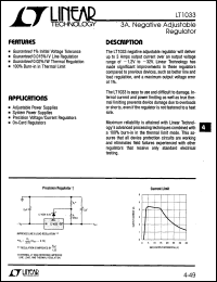 LT1033 datasheet: 3A.  Negative Adjustable Regulator LT1033