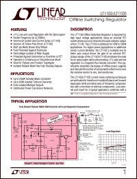 LT1103 datasheet: Offline Switching Regulator LT1103