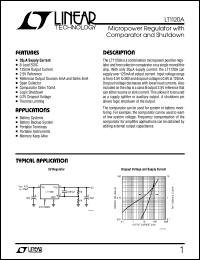 LT1120A datasheet: Micropower Regulator with Comparator and Shutdown LT1120A