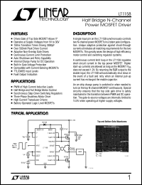 LT1158 datasheet: Half Bridge N-Channel Power MOSFET Driver LT1158
