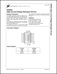 DS2003TN datasheet: High Current/Voltage Darlington Driver DS2003TN