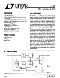 LT1188 datasheet: 1.5A High Side Switch LT1188