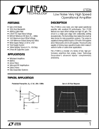 LT1226 datasheet: Low Noise Very High Speed Operational Amplifier LT1226