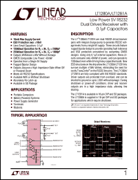 LT1280A datasheet: Low Power 5V RS232 Dual Driver/Receiver with 0.1F Capacitors LT1280A