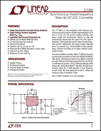 LT1306 datasheet: Synchronous, Fixed Frequency  Step-Up DC/DC Converter LT1306