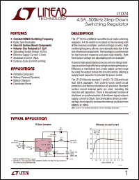 LT1374 datasheet: 4.5A, 500kHz Step-Down Switching Regulator LT1374