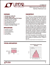 LT1460-10 datasheet: Micropower Precision Series Reference LT1460-10