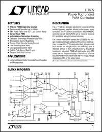 LT1509 datasheet: Power Factor and PWM Controller LT1509