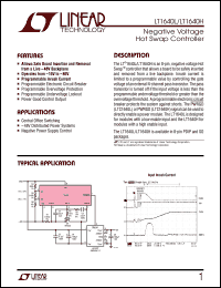 LT1640L datasheet: Negative Voltage Hot Swap Controller LT1640L