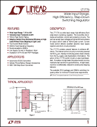 LT1776 datasheet: Wide Input Range,  High Efficiency, Step-Down  Switching Regulator LT1776