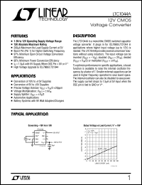 LTC1044A datasheet: 12V CMOS Voltage Converter LTC1044A