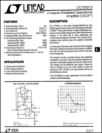 LTC1052CS datasheet: Chopper-Stabilized Operational Amplifier (CSOA) LTC1052CS