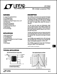 LTC1062 datasheet: 5th Order Lowpass Filter LTC1062