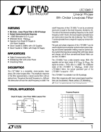 LTC1069-7 datasheet: Linear Phase  8th Order Lowpass Filter LTC1069-7