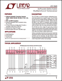 LTC1343 datasheet: Software-Selectable Multiprotocol Transceiver LTC1343