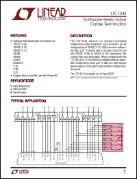 LTC1344 datasheet: Software Selectable Cable Terminator LTC1344