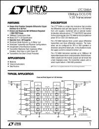 LTC1346A datasheet: 10Mbps DCE/DTE V.35 Transceiver LTC1346A