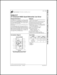 DS26LV31TM datasheet: 3V Enhanced CMOS Quad Differential Line Driver DS26LV31TM