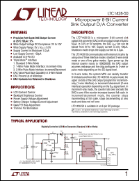LTC1428-50 datasheet: Micropower 8-Bit Current Sink Output D/A Converter LTC1428-50