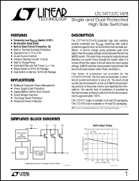 LTC1478 datasheet: Single and Dual Protected High Side Switches LTC1478